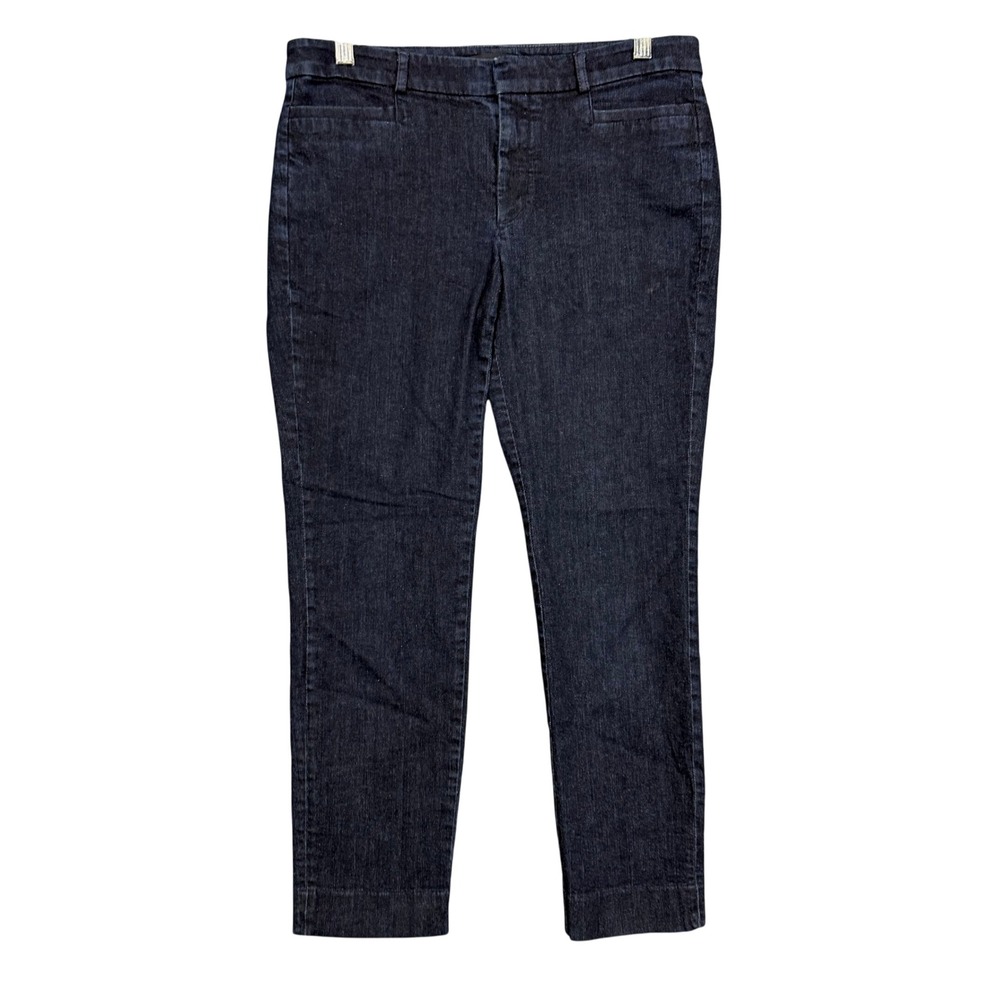 Banana Republic Jeans Womens 8 Blue Sloan Dark Wash Crop Indigo Slim Leg Stretch